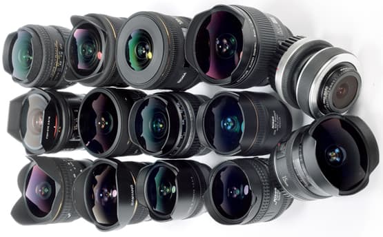 types of fisheye lenses