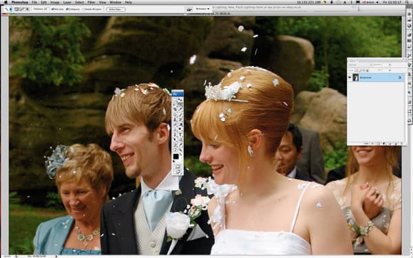 Wedding Photography - adding confetti stage 1