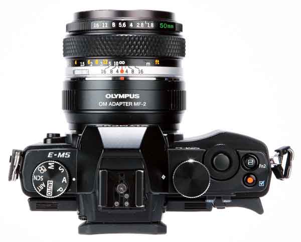 Second-hand Lenses Adapters: Olympus OM-D with OM adapter MF-2