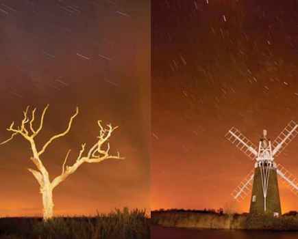 Photographing star trails