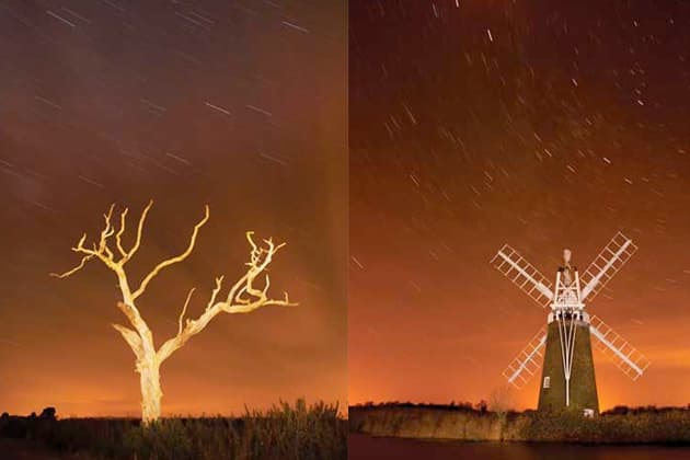 Photographing star trails