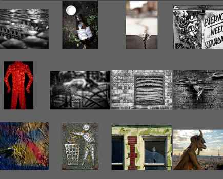 12 images on a dark grey background from the Februrary forum shortlist