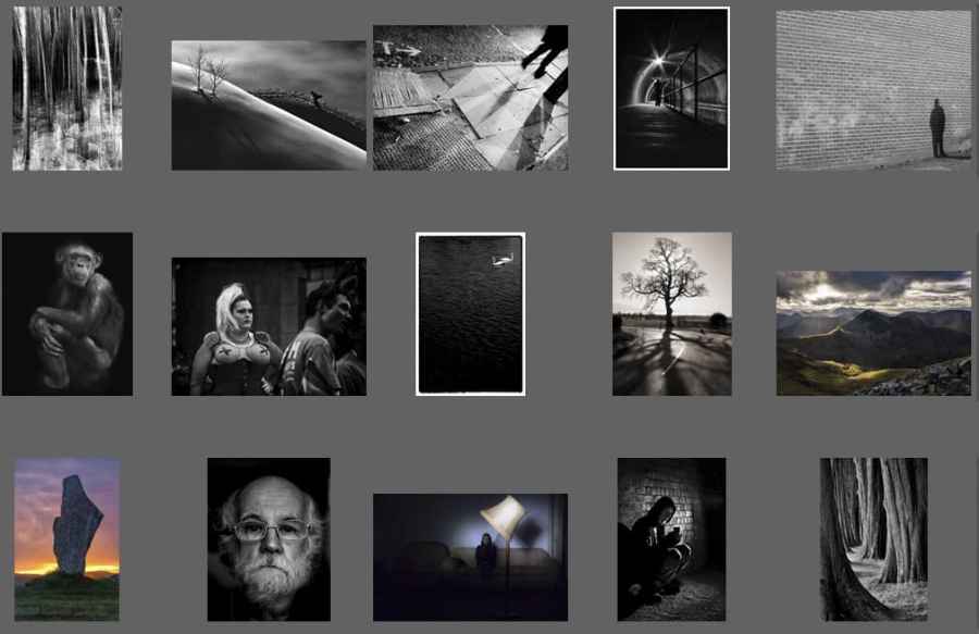 15 images on a dark grey background from the March forum shortlist