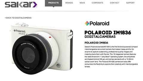 Polaroid IM1836 shown on the Sakar website