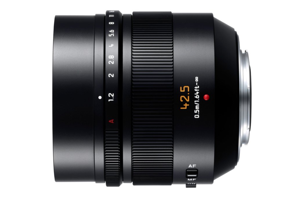 Panasonic Leica DG Nocticron 42.5mm F1.2 ASPH Power OIS lens, press image courtesy Panasonic.