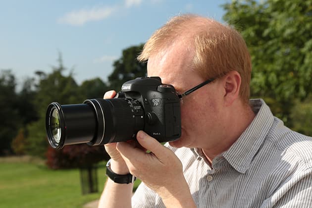 technical editor andy westlake with Canon EOS 7D Mark II