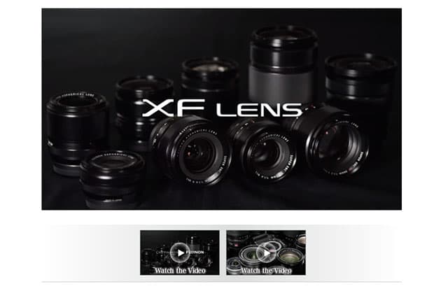 Fujifilm XF lenses video