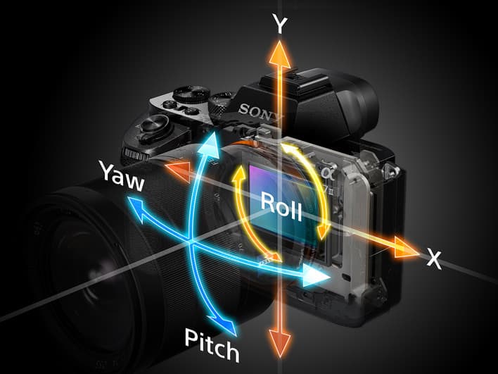 The 5-axis image stabilisation allows hand-held shooting with shutter speeds up to up to 4.5 stops slower 