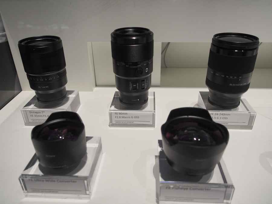 New Sony FE full frame E Mount lenses on show at CES in Las Vegas 2015