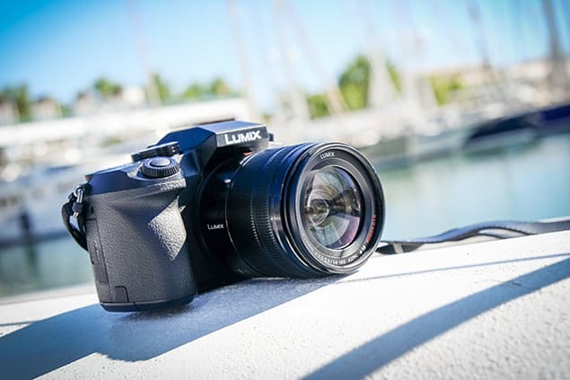 The Panasonic Lumix G7 provides a deep handgrip that offers a comfortable feel in the hand.