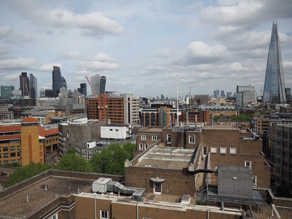 Olympus M.Zuiko 7-14mm f/2.8 PRO on OM-D E-M5 II at 14mm sample image, London cityscape from a rooftop