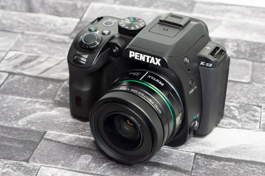Pentax K-S2 with DA 35mm prime lens. Photo JW/AP