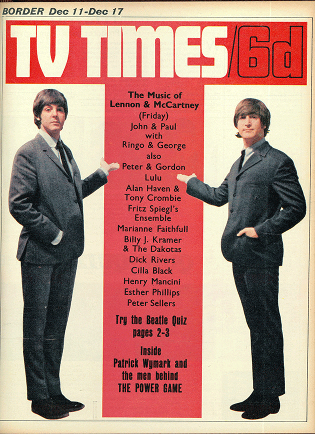 Only one image of The Beatles was published, a colour one for the front cover