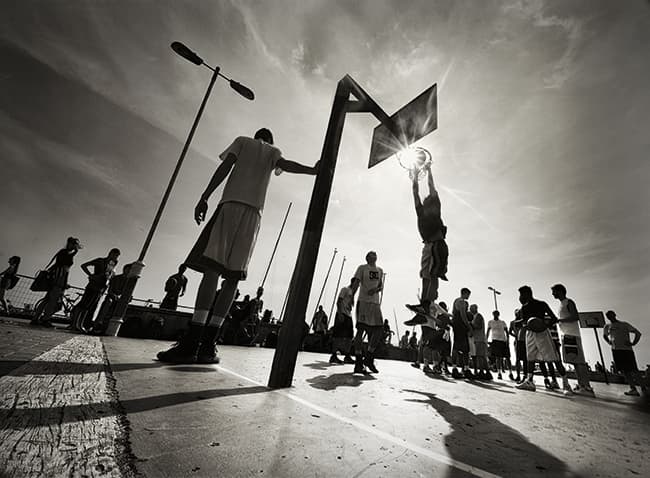 Basketball on Seafront by Jerry Webb