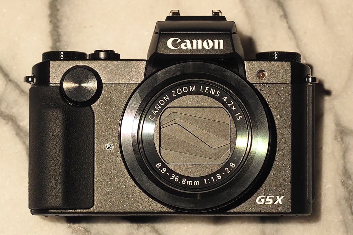 The lens retracts when the camera is powered off, with an integrated cover