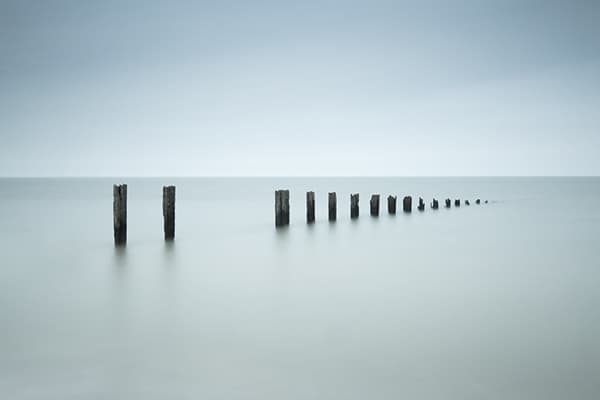 Framing long exposure of water fine art landscape photography