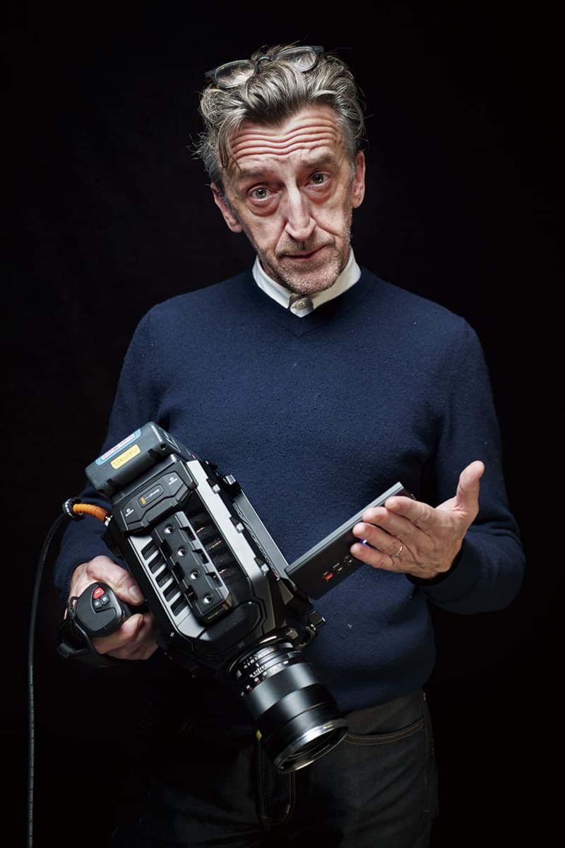 John Wright pictured with the Blackmagic URSA Mini 4K camera