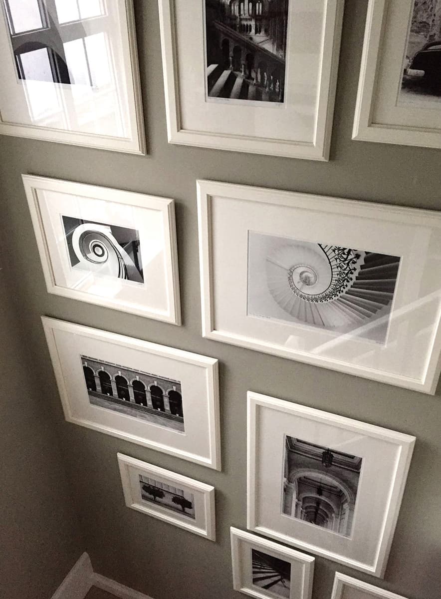 framed black and white images