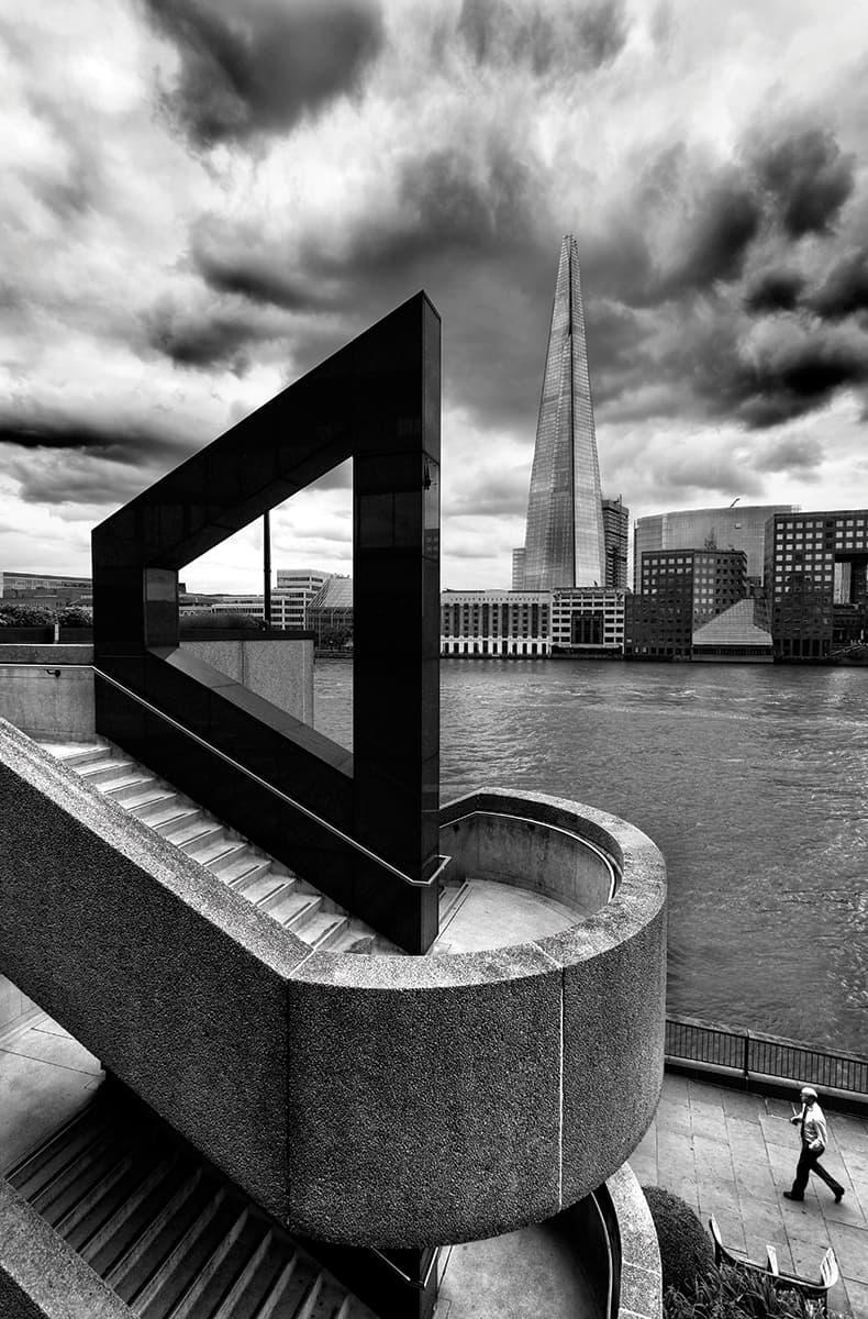 Mono-tips1 black and white scene shard in background