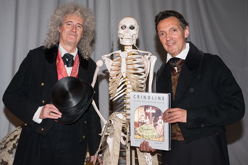 Brian May and Denis Pellerin with their new book ‘Crinoline: Fashion’s Most Magnificent Disaster’