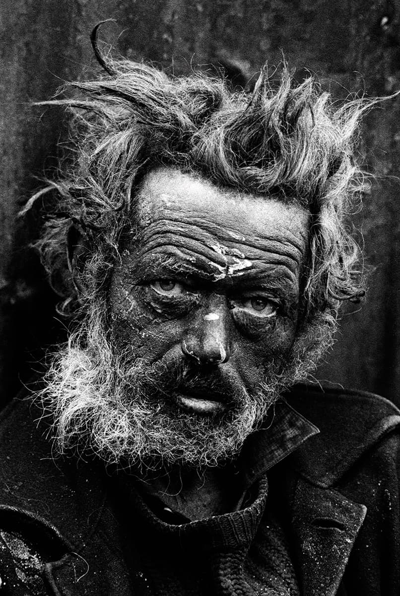 Tormented, Homeless Irishman, Spitalfields, London, 1969