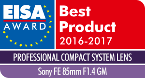 EUROPEAN-PROFESSIONAL-COMPACT-SYSTEM-LENS-2016-2017---Sony-FE-85mm-F1