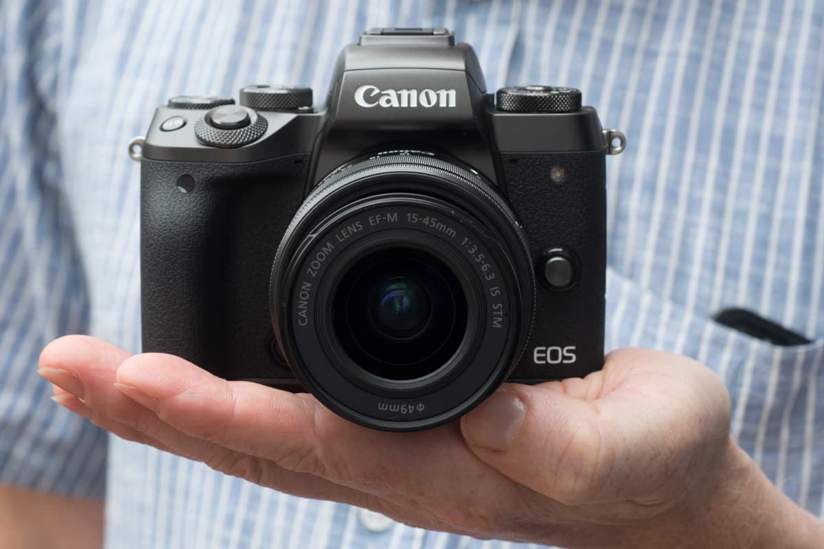 Canon EPS M5 in-hand