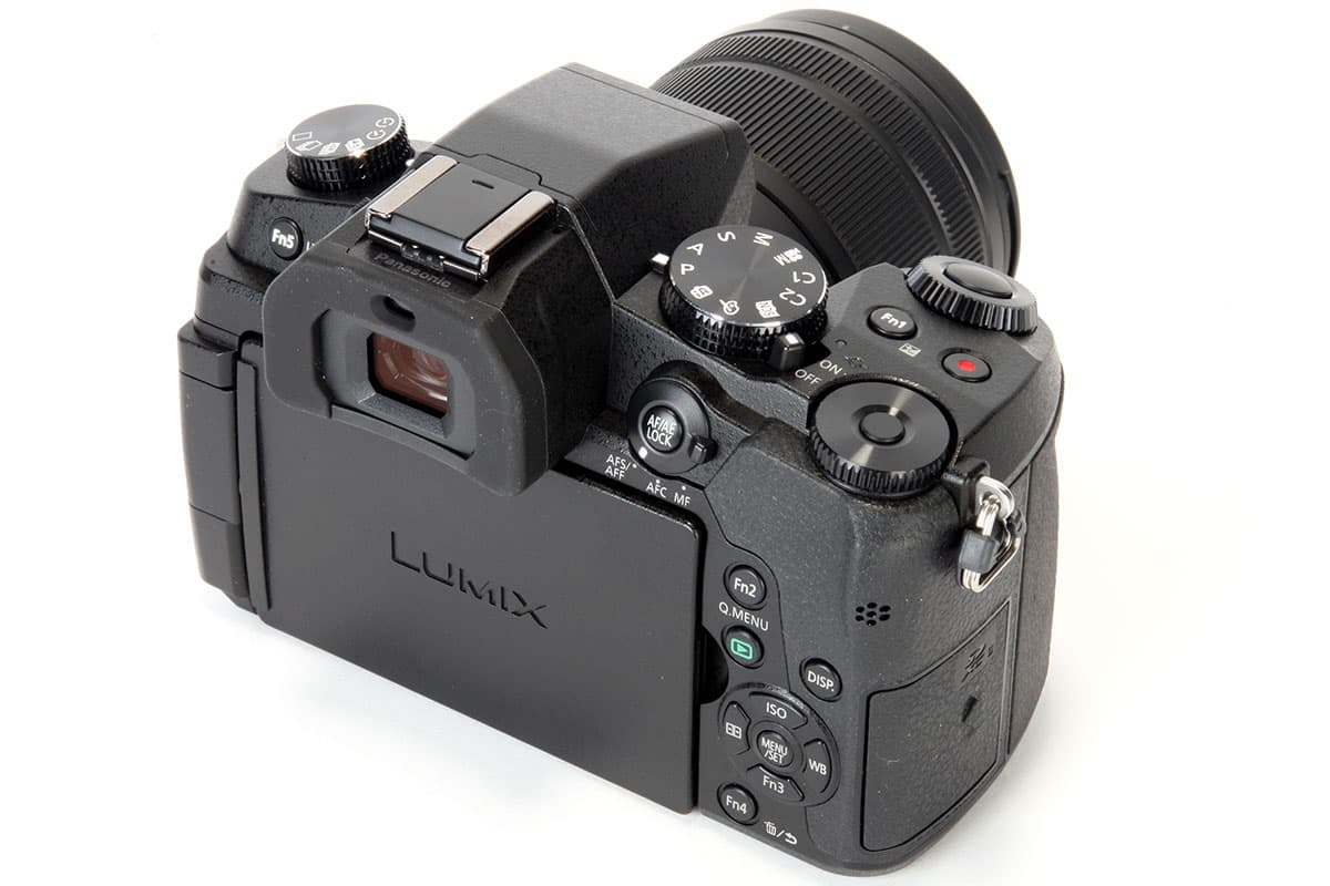 Panasonic G80 with screen folded in