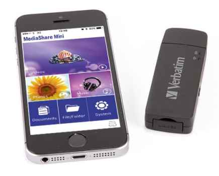 verbatim mediashare wireless mini with phone