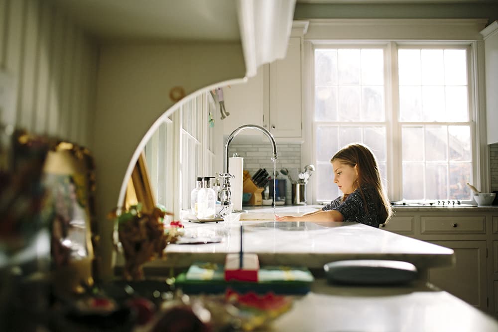 Amy Drucker child washing up