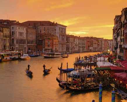 Pete Reed Sunset from the Rialto Venice