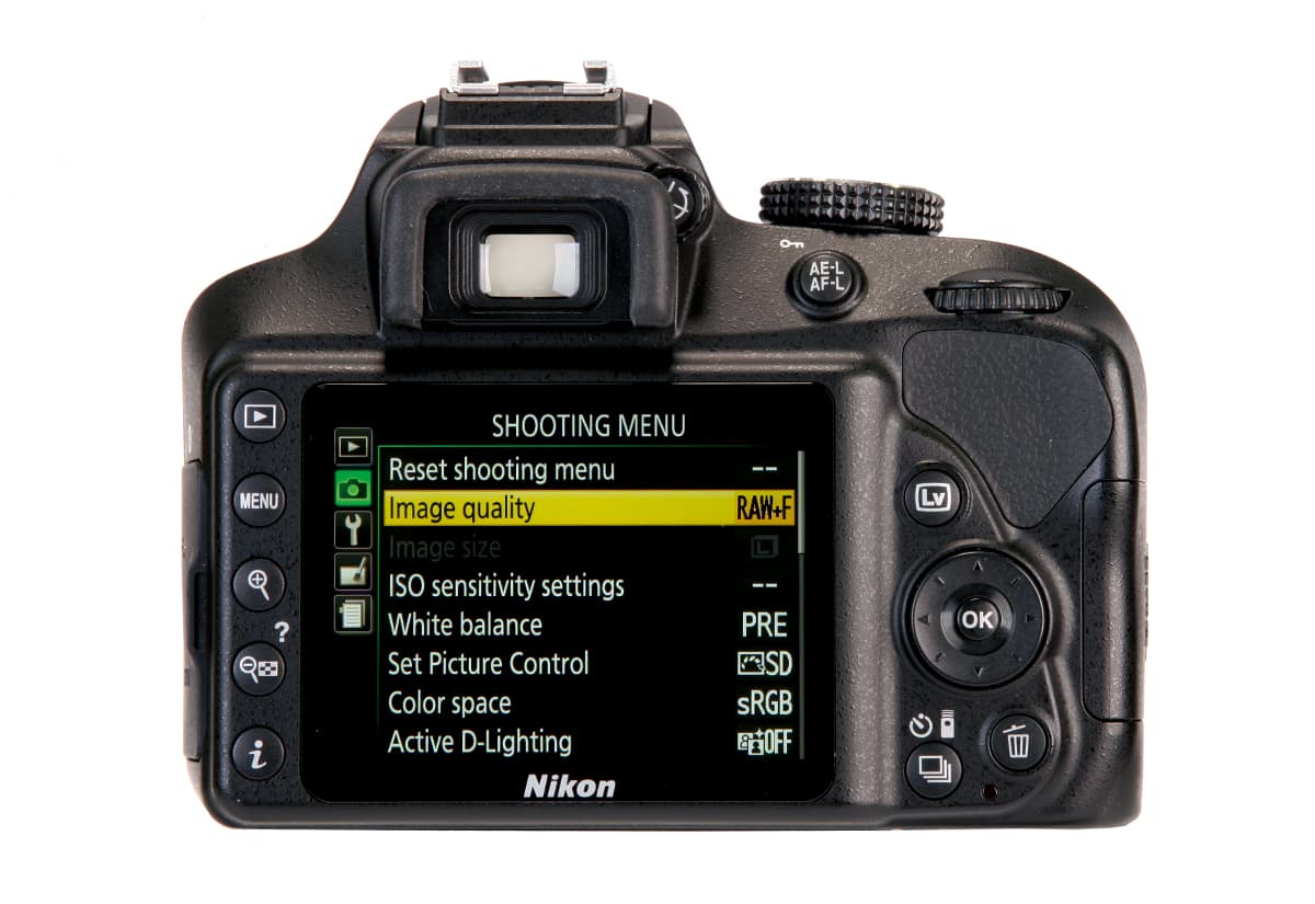 Nikon D3400 Picture Quality, File Formats & Image Size Settings