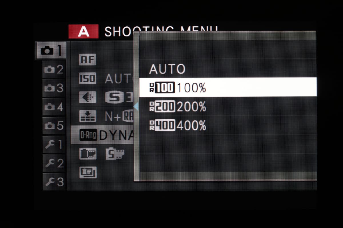 Fujifilm Dynamic Range Setting