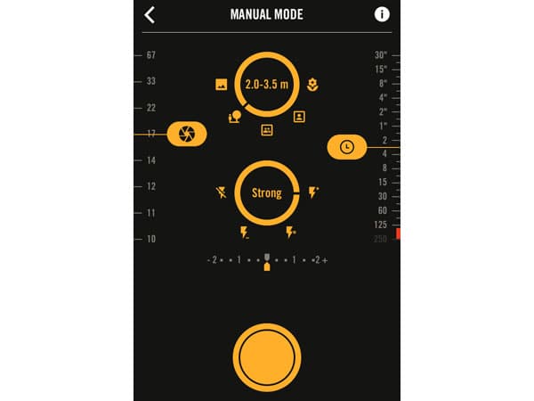 Manual mode gives extensive control over the camera