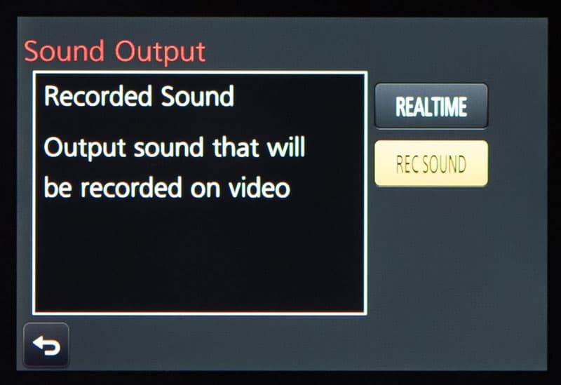 Panasonic better audio monitoring screen