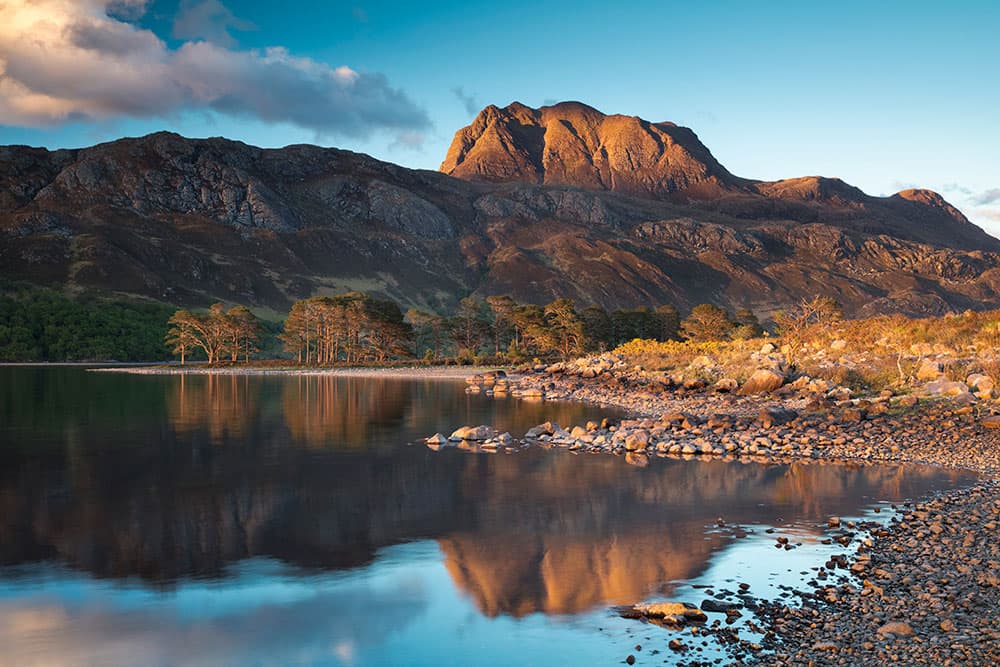 Outdoor light Loch Maree and Slioch