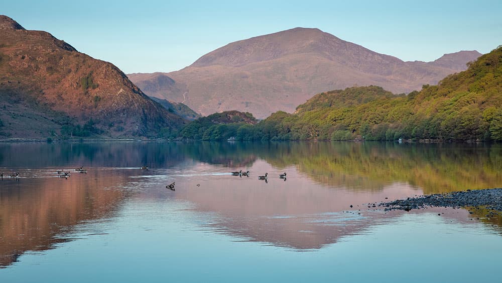 Llyn Dinas at dawn, Snowdonia, Wales