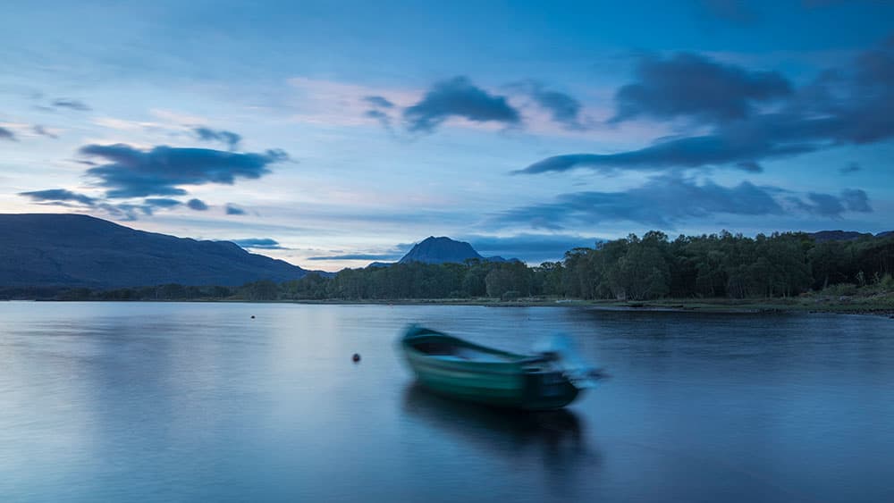 Outdoor light, dawn at Loch Maree