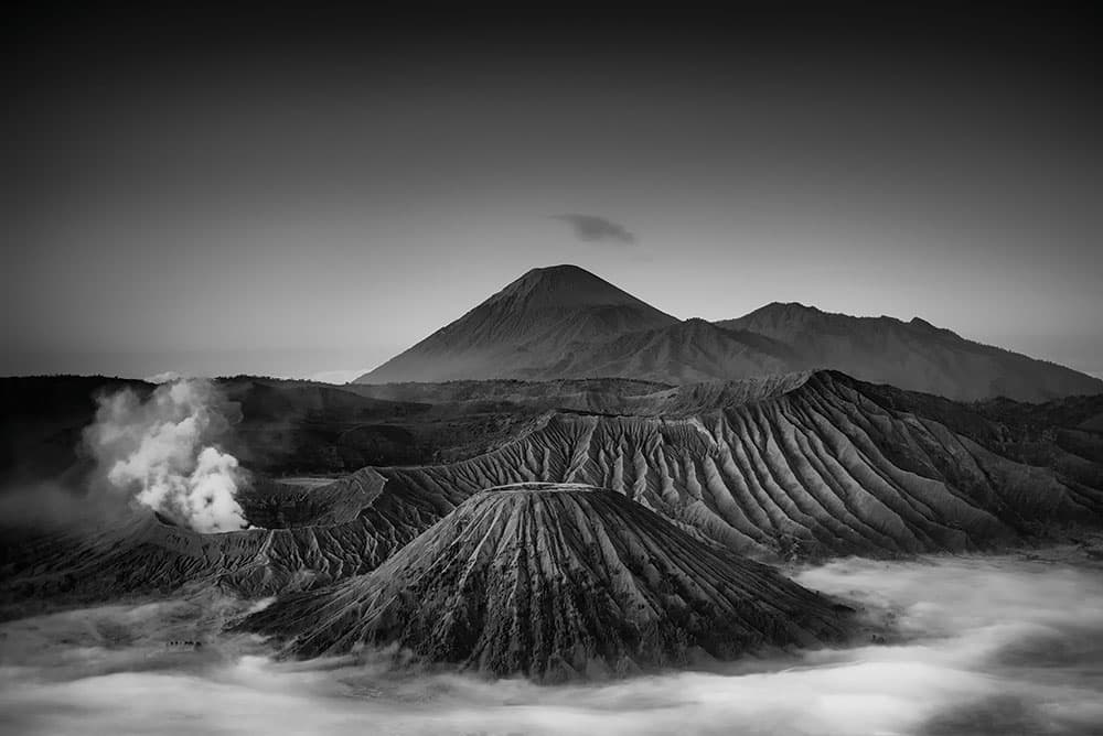 Monochrome Bromo Tengger Semeru National Park - Tony Sellen