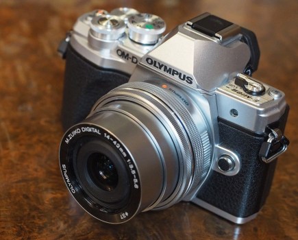 The Olympus OM-D E-M10 Mark III is a compact mirrorless camera styled to look like an old film SLR