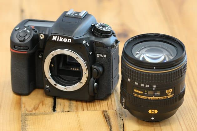 Nikon D7500 with AF-S 18-140mm F/3.5-5.6G ED VR kit Lens detached