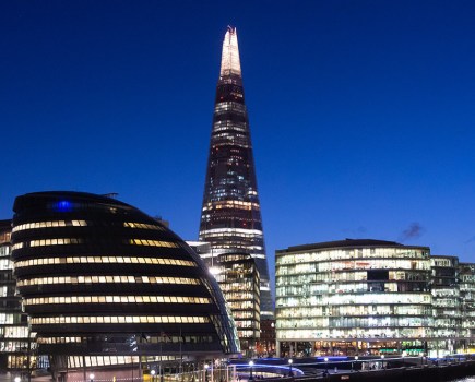 night view of the shard london