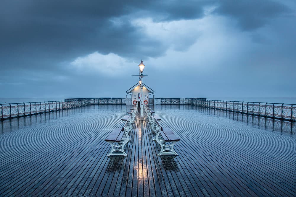 Penarth Pier in rain