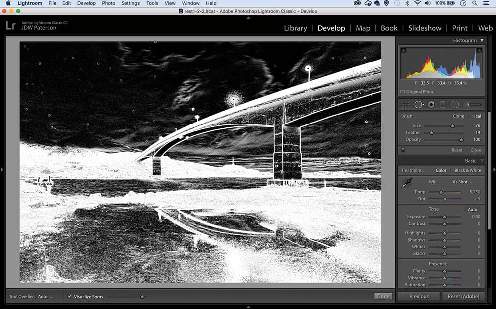 Lightroom tips Oust sensor marks screen