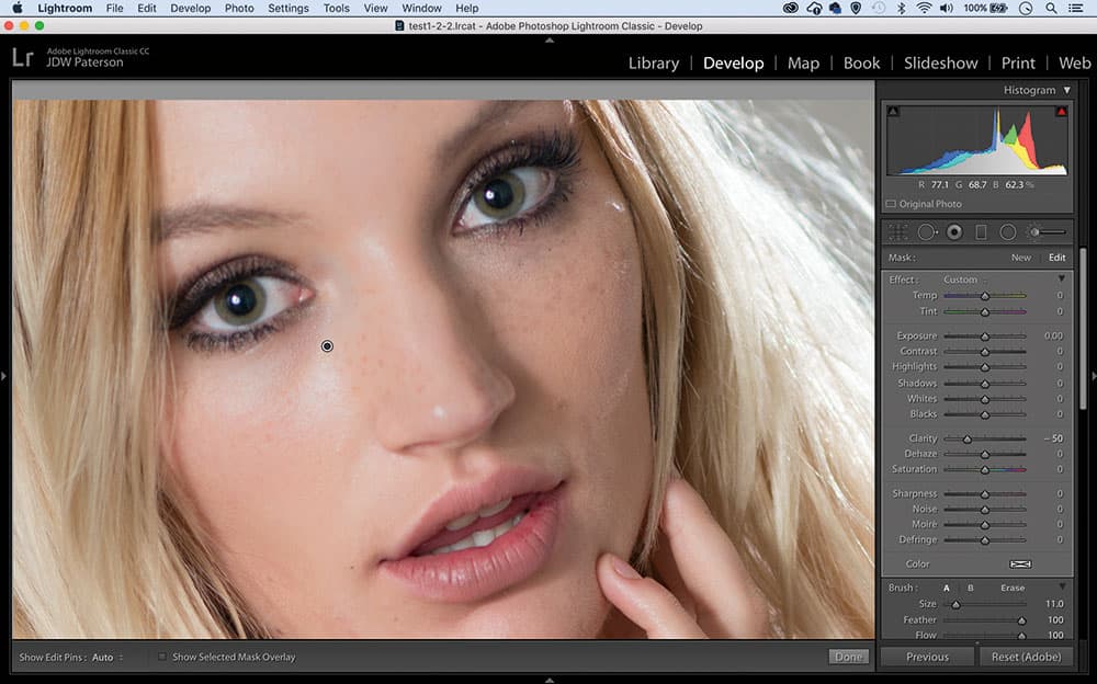 Lightroom tips sort hot spots screen