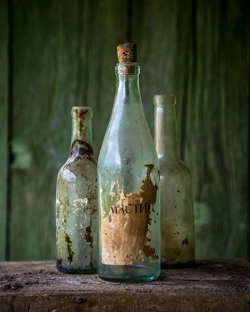 Still-life bottles