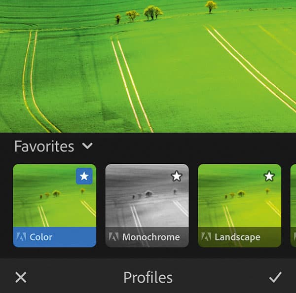 Profiles in Lightroom CC and mobile