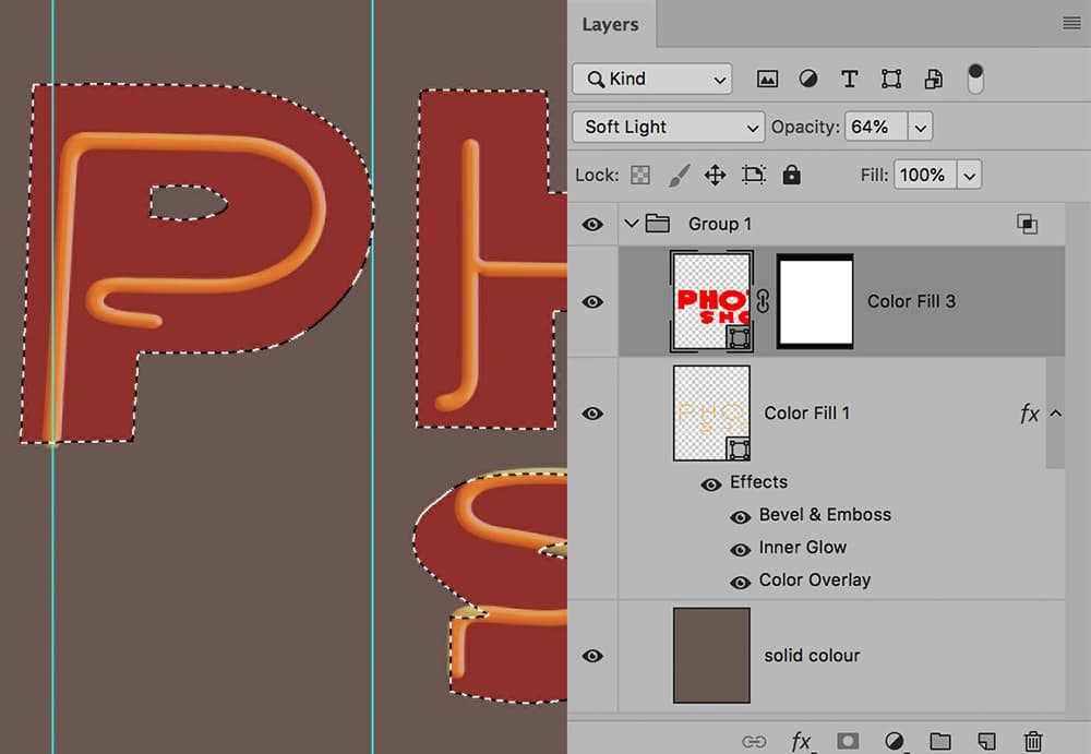 How do I highlight the lines of the Bevel & Emboss (marked in red) effect  automatically? (Using it for a text preset) : r/photoshop