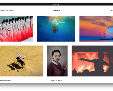 six digital images on the Picfair Store site