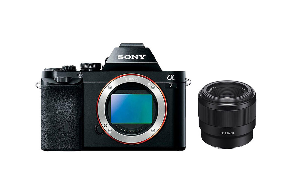 Best second-hand full-frame camera: Sony Alpha 7 with 50mm lens
